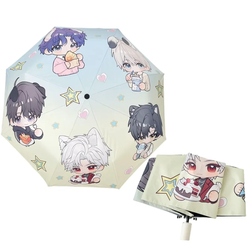 

Love and Deepspace Xavier Sylus Game Периферийные устройства Q Версия Солнцезащитный крем Зонт от боли Творческая личность Милый виниловый зонт в подарок