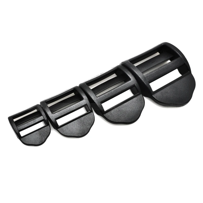 Durable Tear Resistant ABS Release Buckle for Backpack Strap Webbing Anti-deform Black Slider 20/25/32/38mm Dropship