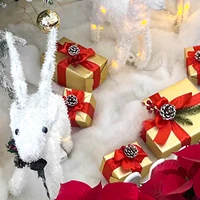 Artificial White Snow Cotton Christmas Fake Snow Fluffy Fiber Stuffing Snow Blanket Roll Xmas Tree Backdrop Covering Party Decor 5