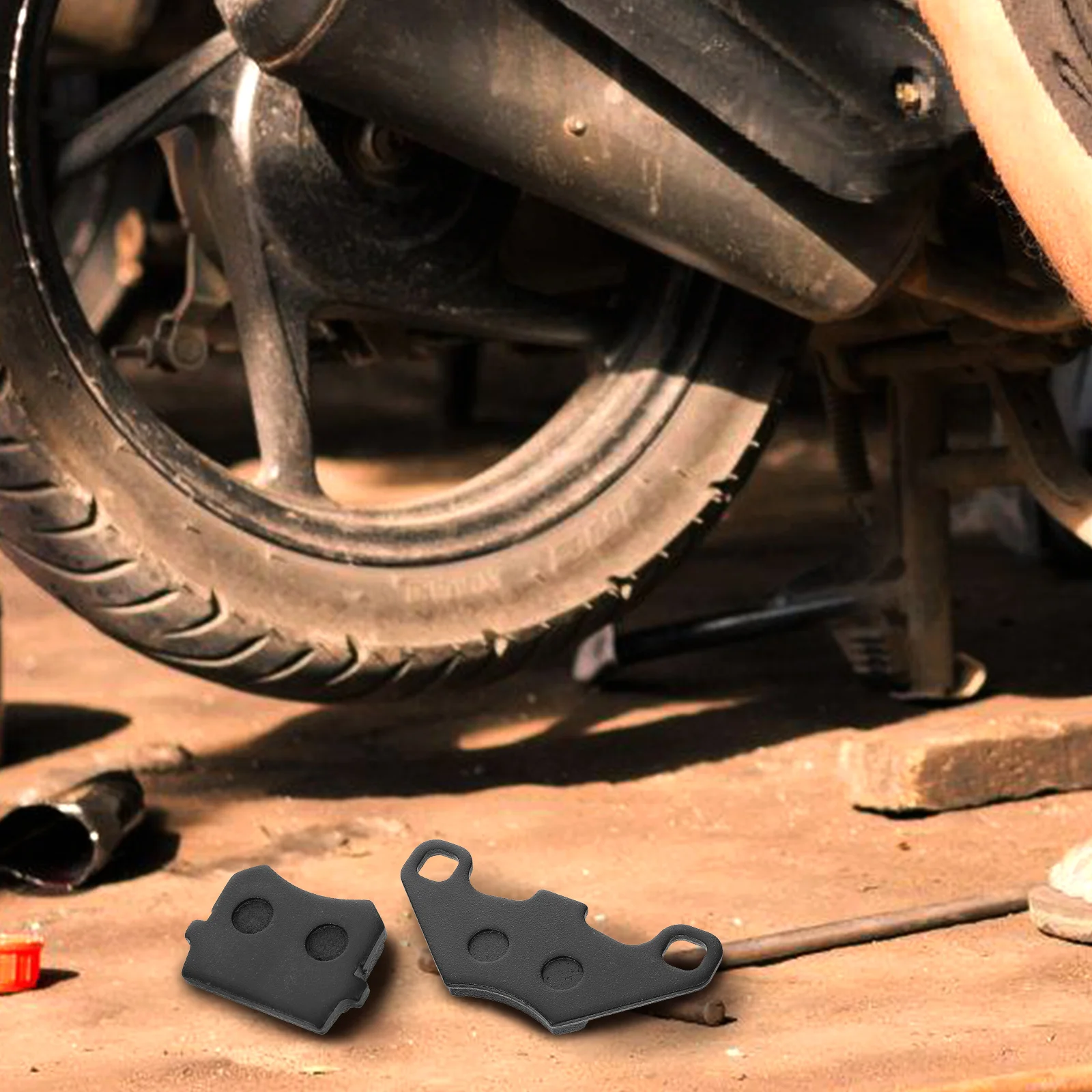 

Rear Brake Pads Set for Motorcycle Disc ABS Pump Compatible Semi-Metallic Durable Safety Performance Easy Installation