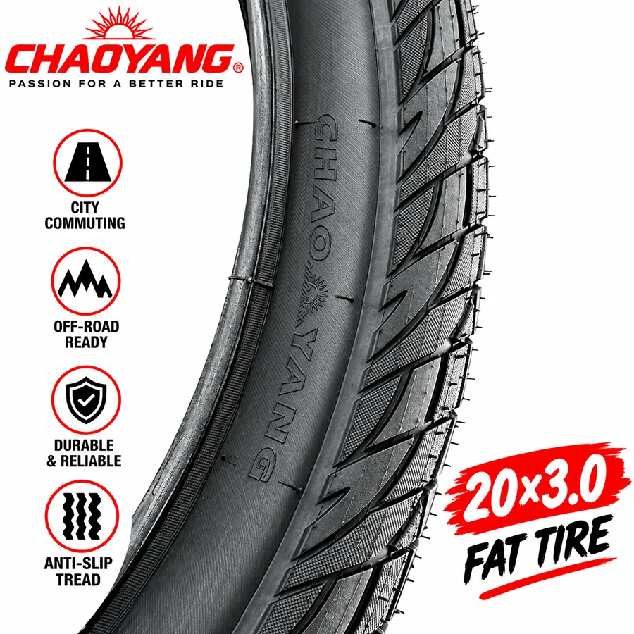 CHAOYANG H-5213E 20x3.0 Fatbike-Reifen 76-406 30TPI 770g E-Bike Fahrradreifen 2er-Pack – Detail 12