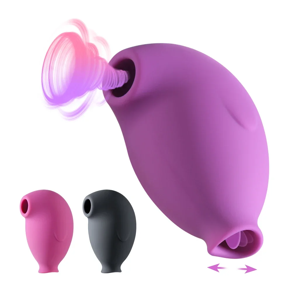 Sucking Vibrator Female Clitoris G-Spot Stimulator Nipple Massager Vacuum Suction Tongue Licking Masturbator Sex Toys For Women