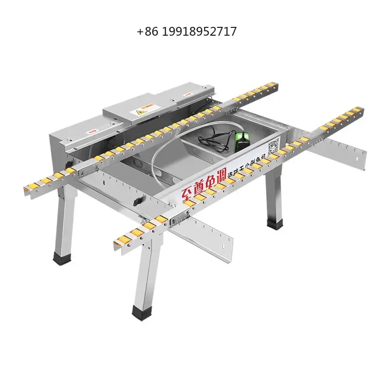 No-adjustment Dust-free Tile Chamfering Machine, 45° High-precision Tabletop Cutting Machine with Casters, Push-pull Folding