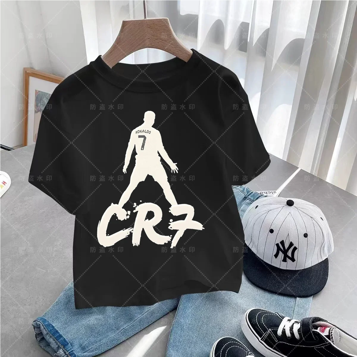 New CR7 Boys and Girls Summer T-shirt Cristiano Ronaldo T Shirt Fashion Outdoor Casual Training Sports Tees Short Tshirt