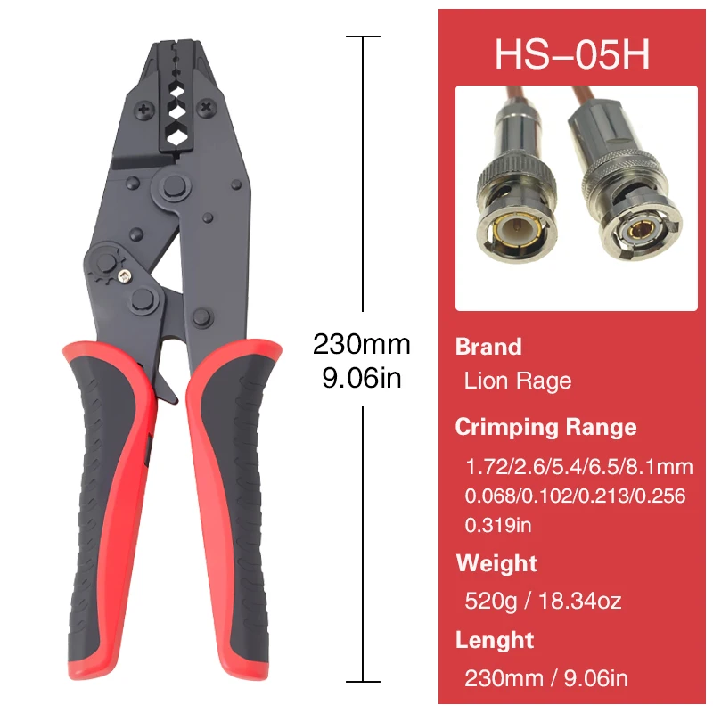Know Easy Koaxial-Kompressionswerkzeug, Koaxial-Crimper und RG6-Crimpwerkzeug für Koaxialkabel RG 6, RG 59 und RG11 – Detail 3