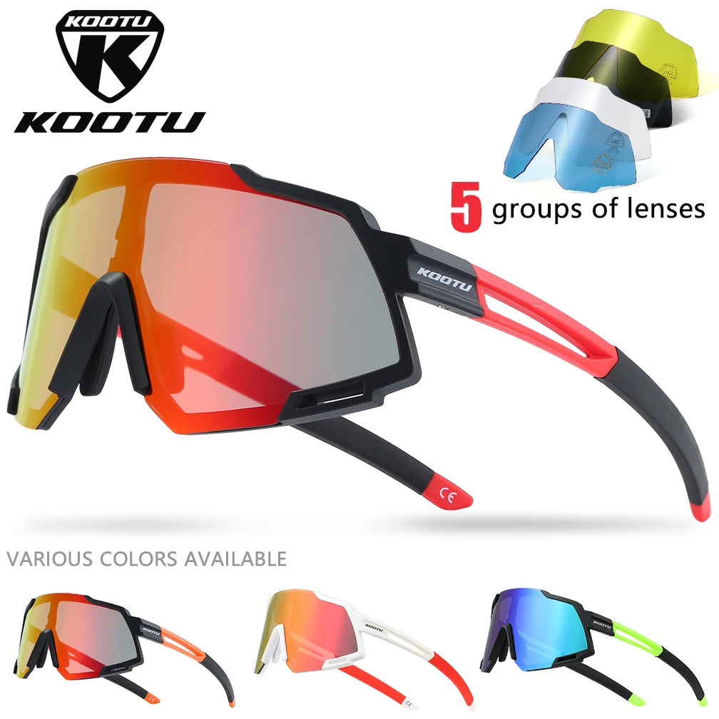 KOOTU Cycling Glasses Multi-Color Outdoor Sports Sunglasses For Men And Women Cycling Glasses Mountain Bike Road Bike Goggles