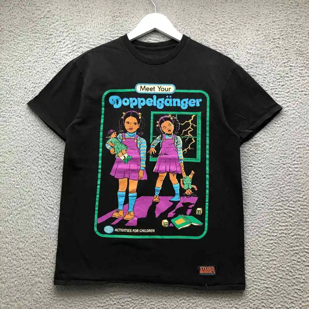 

Steven Rhodes Meet Your Doppelganger T-Shirt Men's Medium M Short Sleeve Black