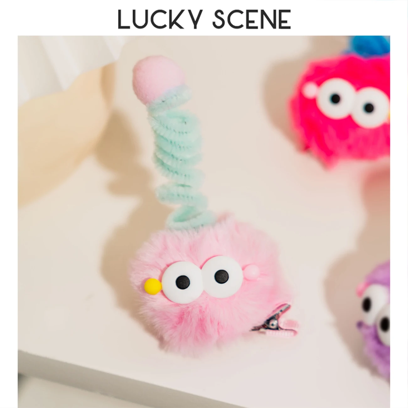 Cute Briquettes Twisted Stick Hairpins Antenna Ugly Dolls Hairballs Duckbill Clips Funny Girls Ugly Cute Accessories S01840