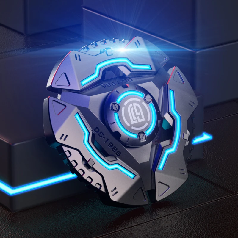 Fidget Spinner tout en alliage muet R188 roulement métal lumineux main Spinner lueur dans la nuit soulagement du Stress jouets pour adultes cadeaux