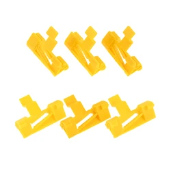 6pcs Car Plastic Windshield Moulding Side Trim Clips Fastener For Volvo S60 XC70 V70 2000-2009 Replace 30678009 9484524 Yellow
