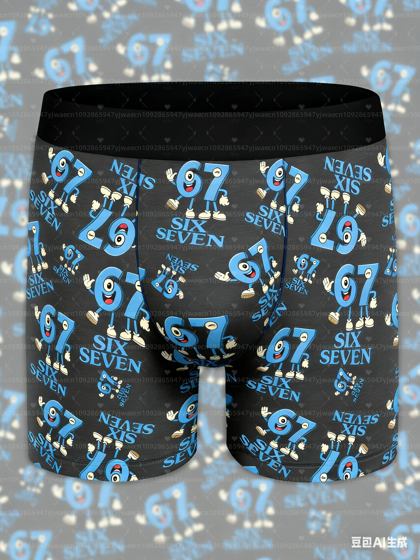 Summer Men's 3D spider print Boxers Shorts Panties Men's Underpants 6 7 SIX  SEVEN  Underwear Shorts men clothing