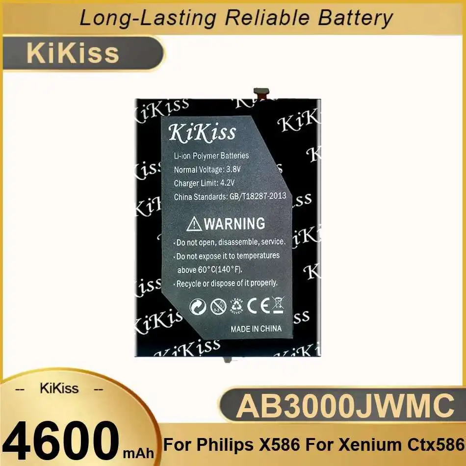

For Philips X586 Cellphone Xenium CTX586 4600Mah AB3000JWMC Environmentally Friendly Stable Mobile Phone Battery