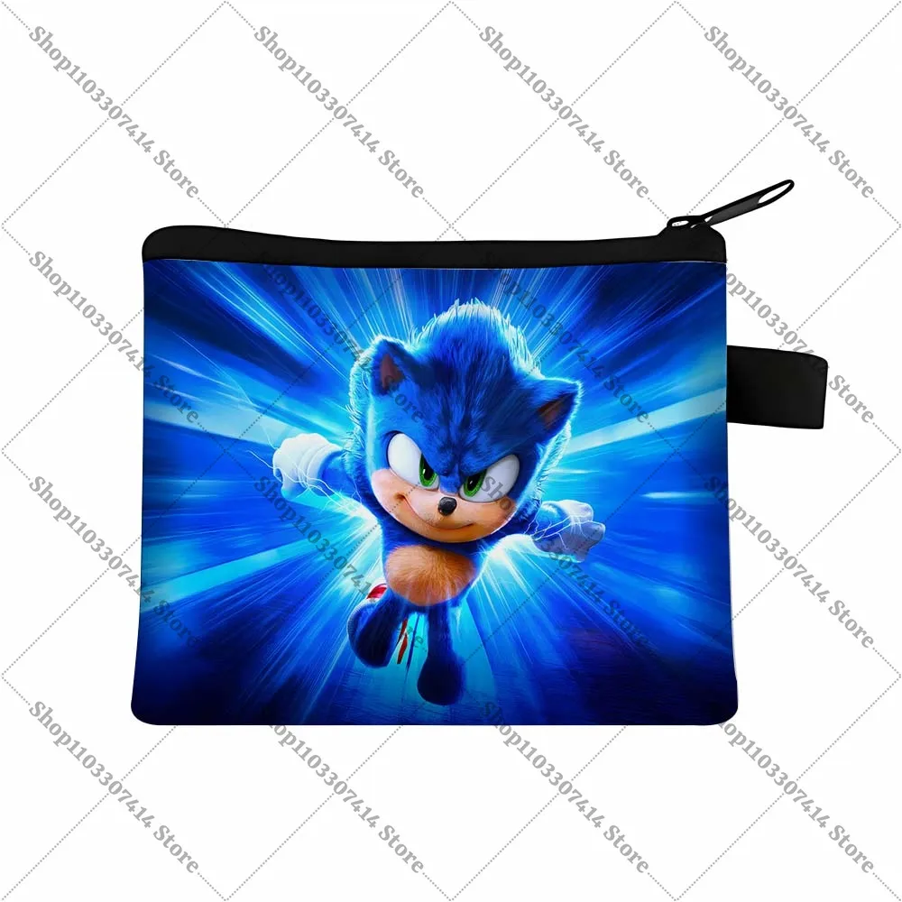 Anime-Spiel Kreative Niedliche Münzbörse Lässiges Accessoire Igel-Design Bedruckte Geldbörse Reißverschluss-Aufbewahrungsbeutel Cartoon-Ausweiskartenhalter