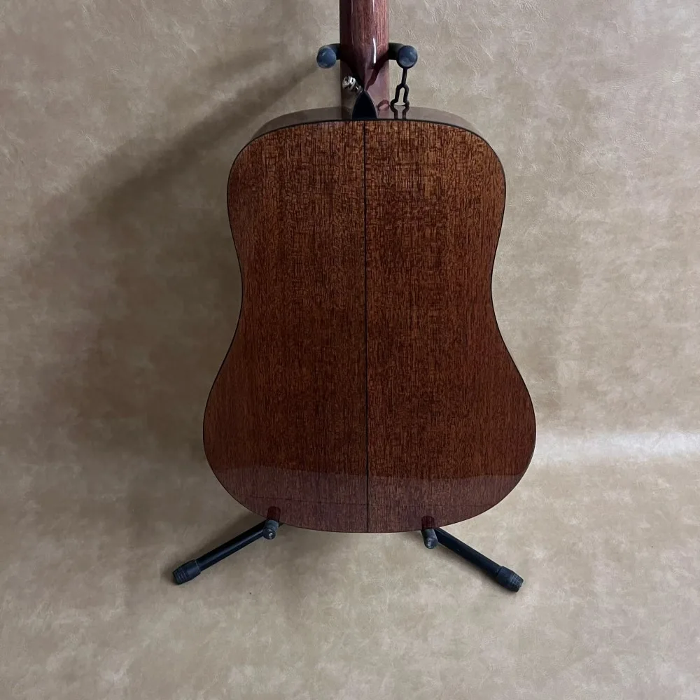 Natural Matte 6 String D18 Acoustic Guitar Spruce Body  Dreadnought Matte Surface Smooth Fretboard Easy To Play for New Guitar Players Home Learning