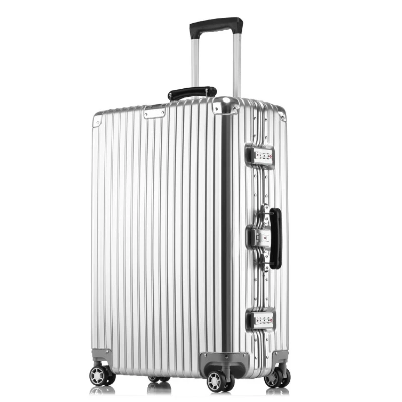 

Trolley case, aluminum frame anti-drop boarding suitcase