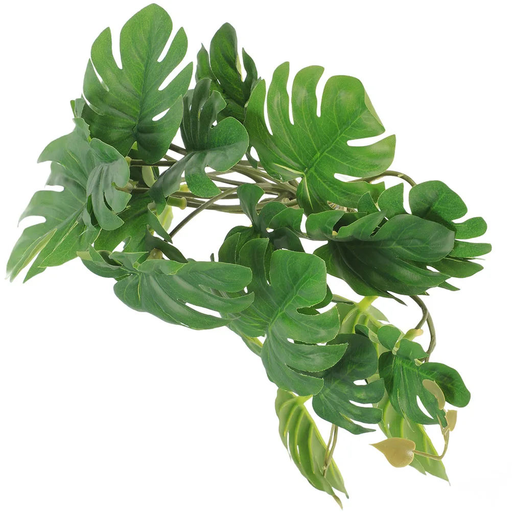 

Artificial Hanging Plants Reptile Terrarium Decor Lifelike Faux Green Easy Clean Habitat Tank Supplies Ornament