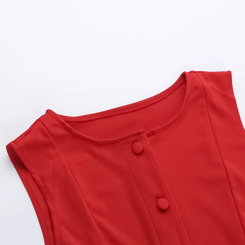 Cross border Spring 2024 New Slim Fit Sleeveless Short Skirt European And American Style Tank Top Basic Dress YJ24078DGO