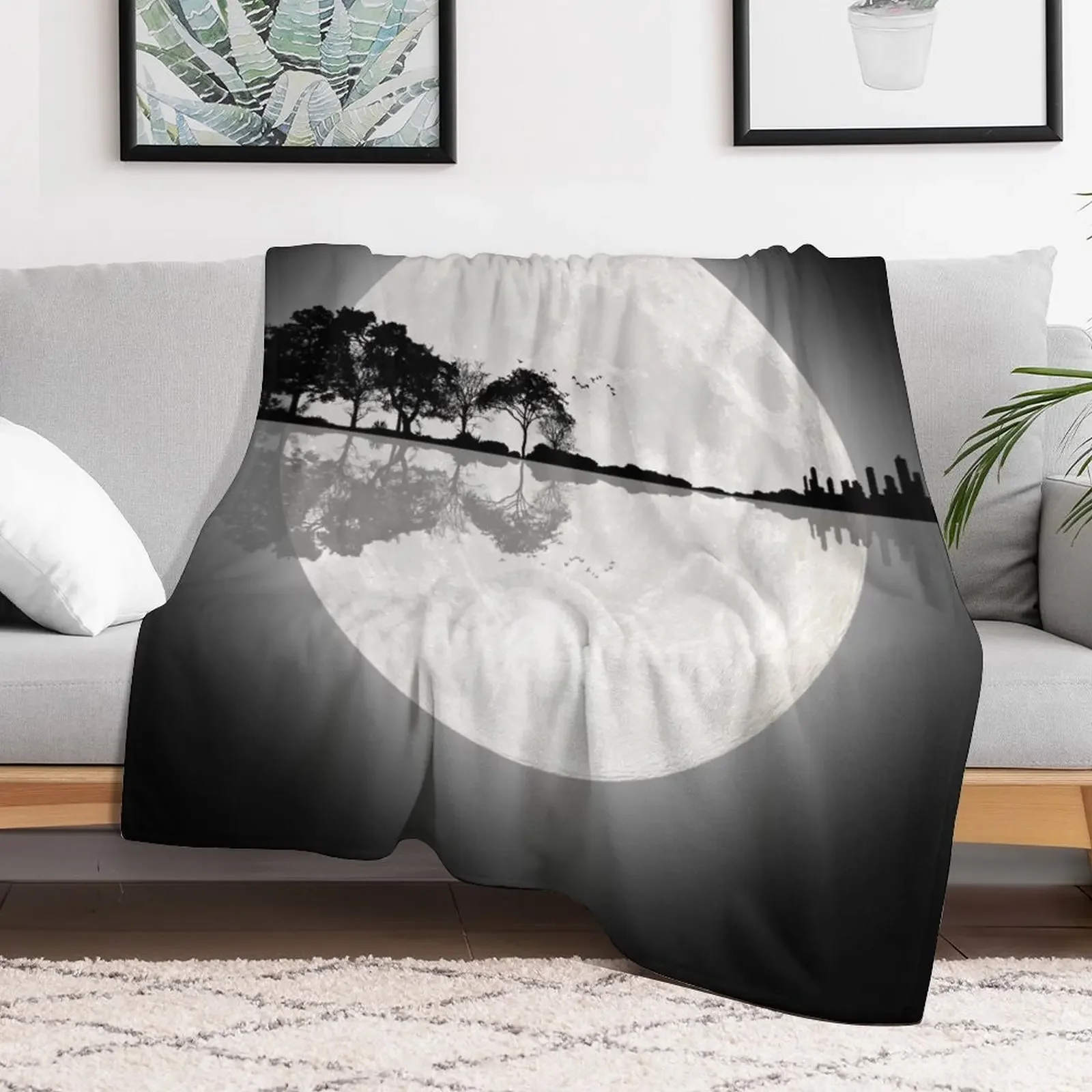 Moonlight Nature Guitar Throw Blanket For Sofa Thin Blankets For Sofas Warm Thins christmas gifts Soft Plaid Blankets