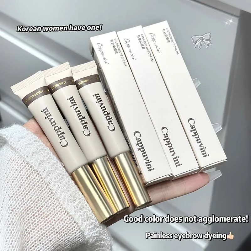 Cappuvini Farbiger Augenbrauenfarbstoff, Wild Velvet Mist Augenbrauen, wasserfest, nicht leicht zu verschmieren, koreanischer Stil, natürliche leichte Augenbrauenfarbe