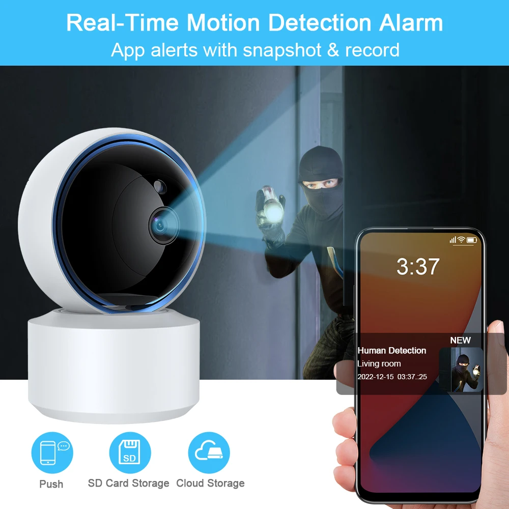 DIDSeth Tuya 5MP PT Camera Indoor Security PIR Motion Human Detection Smart Life Wifi CCTV Video Surveillance Baby Monitor