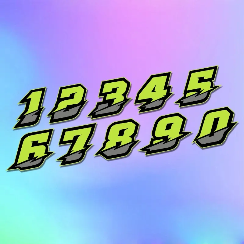 

1pc 0123456789 Number Motorcycle Helmet Moto Fuel Tank Stickers for MotoGP Ducati Honda Yamaha Suzuki Kawasaki KTM Vinyl Decals
