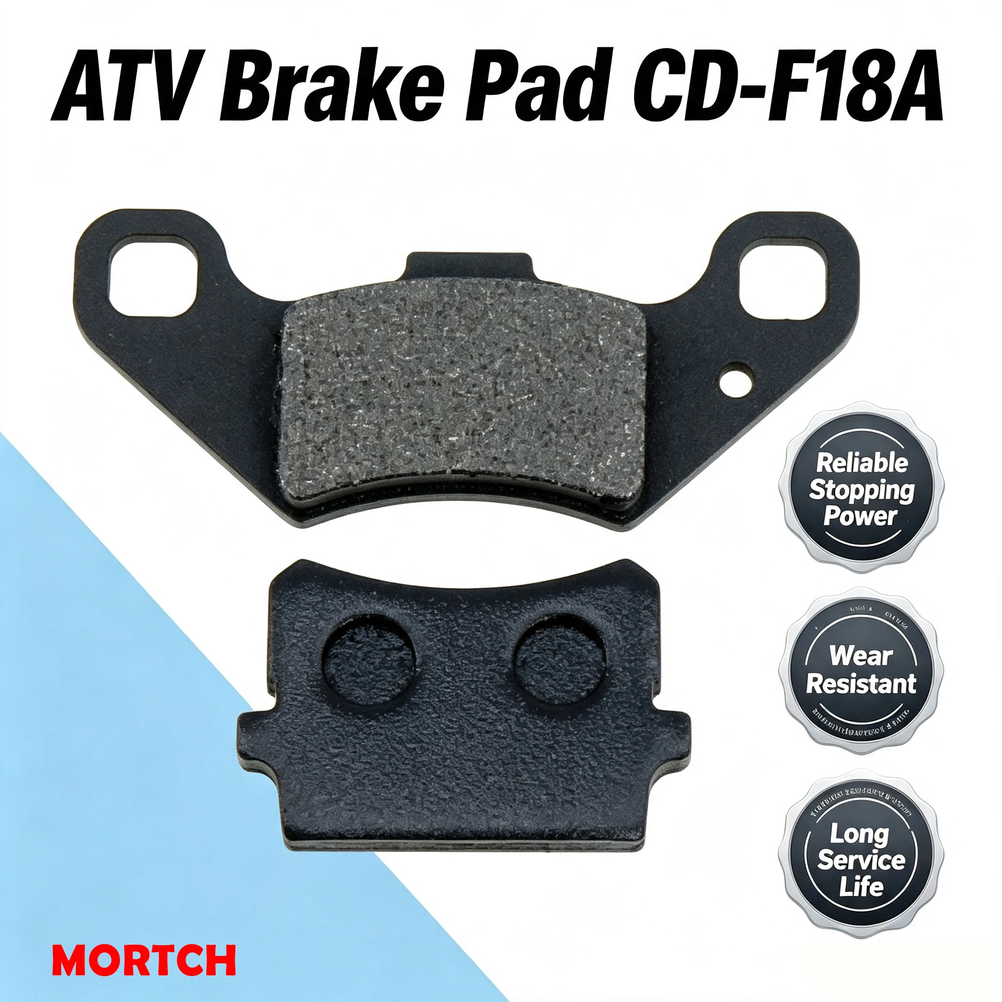 Front ATV Quad Brake Pads CD‑F18A MIBPCD‑F18A 2Pcs For ADLY QUADZILLA XRV250 RL300 Direct Caliper Replacement