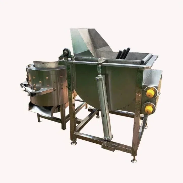 Stainless Steel Chicken Feather Plucking Hair Scalding Slaughter Line Poultry Equipment Round Dlood Draining Machine