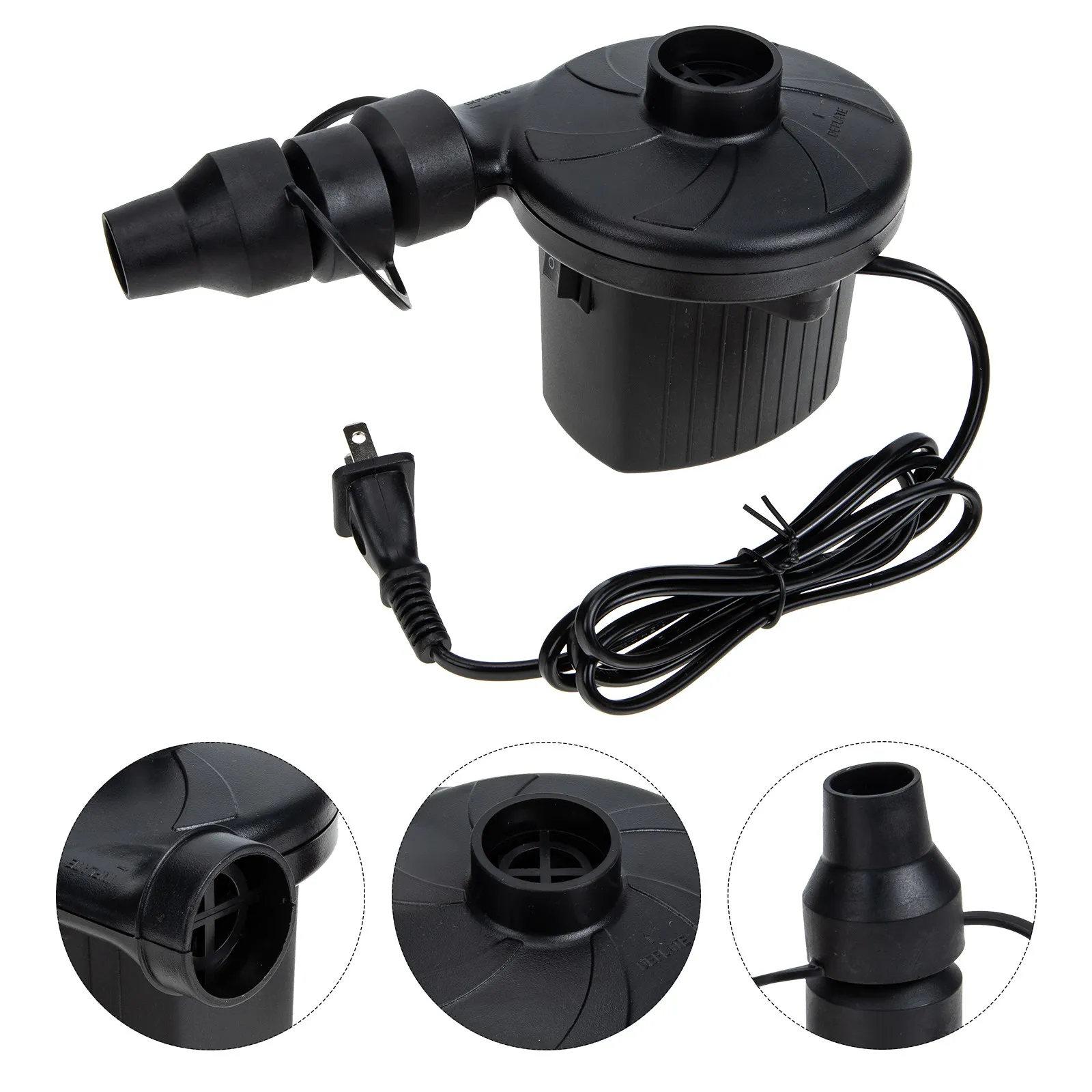 

1Set Electric Air Pump Portable Lightweight Quick Inflatable Air Compressor for Mattress Pool Inflatables Swim Equipment