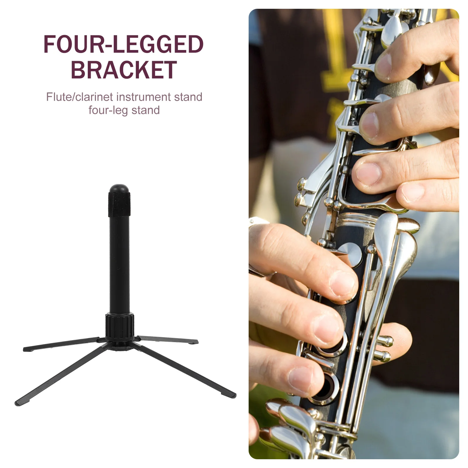

Musical Instrument Stand Clarinet Stands Detachable Floor Holder Bracket Plastic Flute