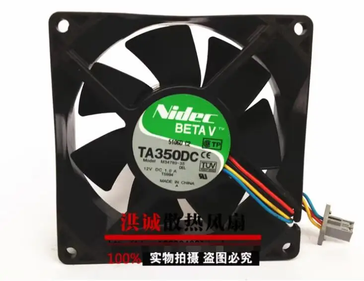 Ltsf ل Nidec M34789-35 تيار مستمر 12 فولت 1.0 واط 90x90x38 مللي متر 4-سلك مروحة تبريد الخادم 9 سنتيمتر