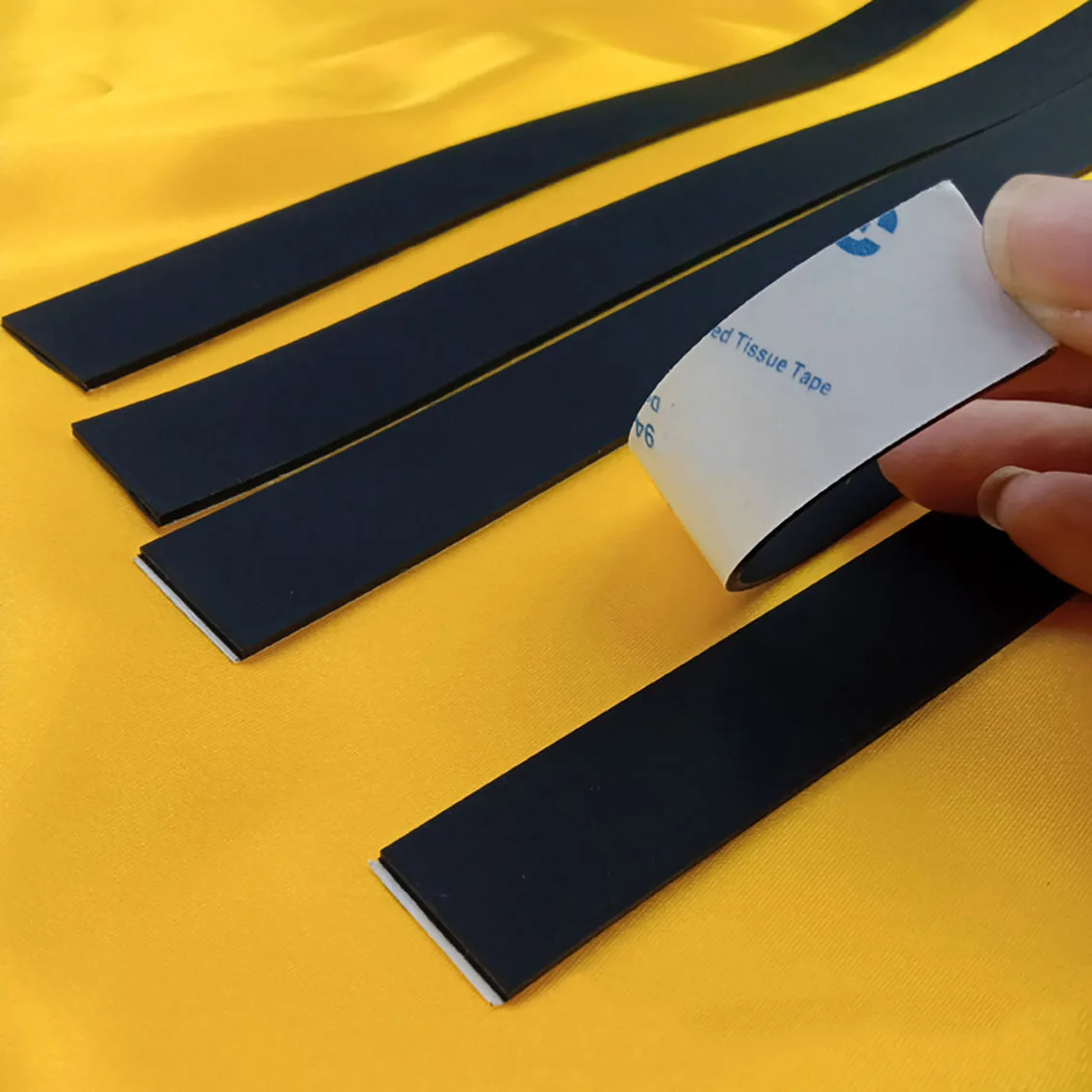 Black Silicone Rubber Strip Pad 300*30*0.5mm Self Adhesive Seal Gasket Thickness 0.5mm