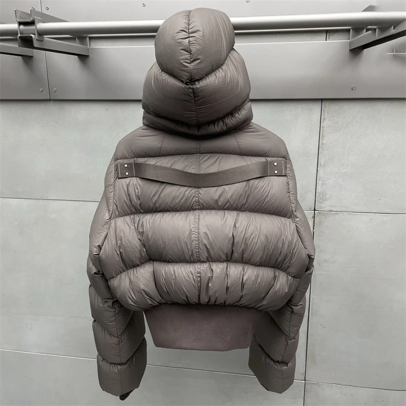 سترة شتوية نسائية 2025 شتاء جديد سستة سليم صالح مقنعين أسفل معاطف 90 بطة بيضاء أسفل ملء معطف سميك دافئ سترة منتفخة #4