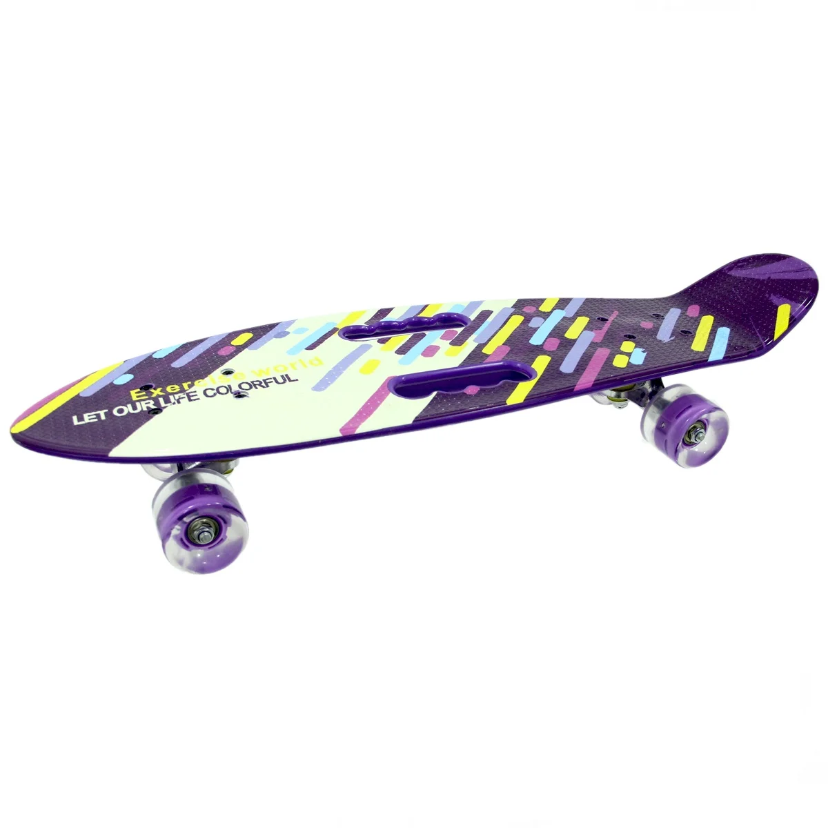 Patterned big lighted skateboard 67 cm.