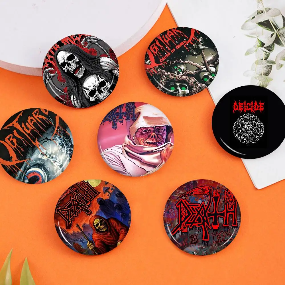 D-Deaths Mental Rock Band Customizable Soft Button Pin For Women Creative Jewelry Funny Badge Cartoon Lover Hat
