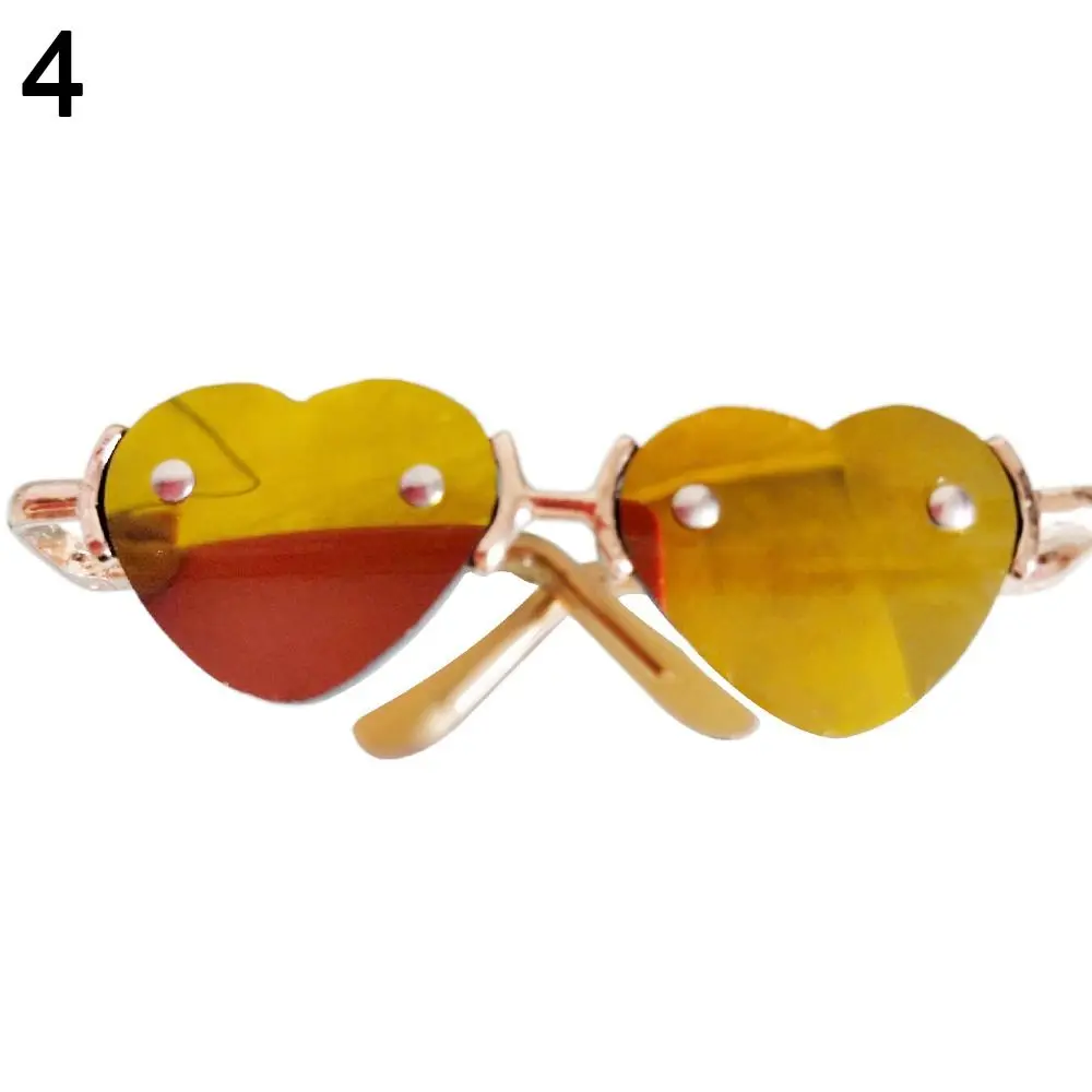 Fashion for 1/31/4 BJD Accessories Glasses Clothes Cute Heart Frame For 10/15cm Dolls   Eyeglasses