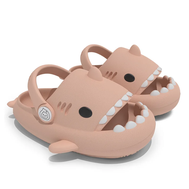 Cartoon Cute Sandal Shark Kid Baby Hole Shoes Women Slippers Boy Girl Children Slippers Shoe Wear Anti-collision Non-slip Sandal