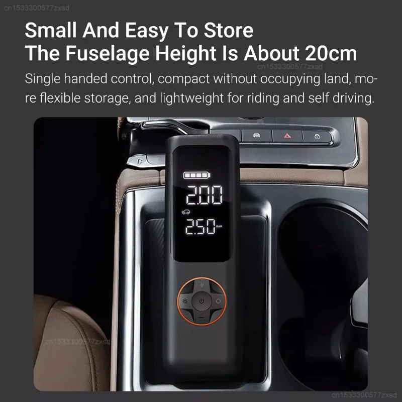 Xiaomi-qicycleポータブルインフレーションポンプ,ワイヤレスカーエアコンプレッサー,電動タイヤ,LCDディスプレイ