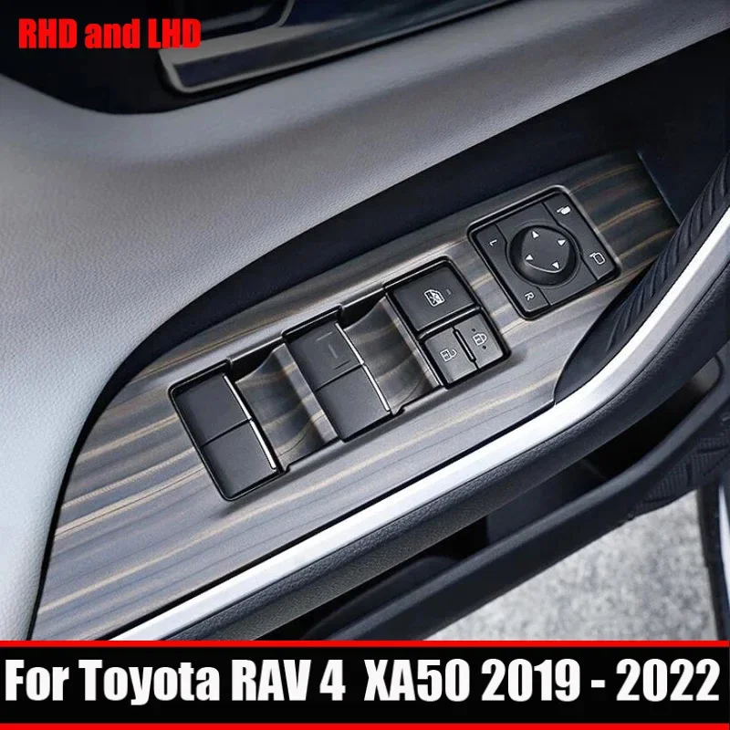 ABAIWAI Lhd Rhd для Toyota Rav4 Rav 4 Xa50 2019 2020 2021 2022 2023 гибридная панель переключателя подъема оконного стекла, кнопка, наклейки на крышку ABAIWAI Lhd Rhd для Toyota Rav4 Rav 4 Xa50 2019 2020 2021 2022 2023 гибридная панель переключателя подъема оконного стекла, кнопка, наклейки на крышку