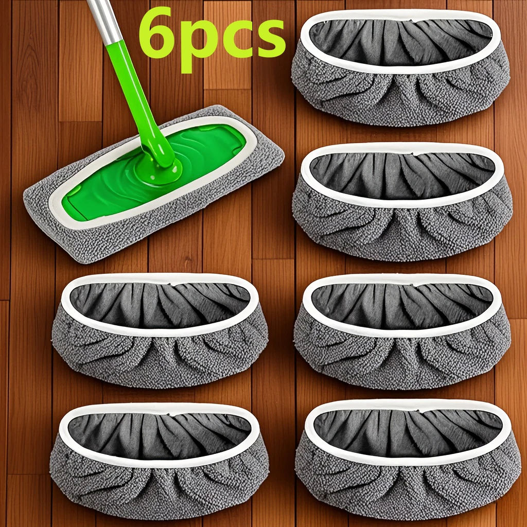 

Накладка для швабры из сверхтонкого волокна, многоразовая и моющаяся сменная накладка для дома, с высокой водопоглощением, подходит для сухой и влажной уборки