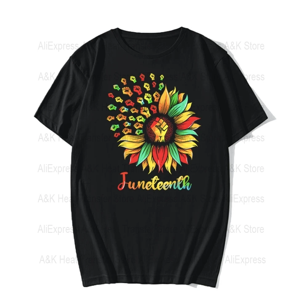 Decals Black History Smile Sunflower Heart Iron On Heat Transfer For Clothing DIY A-Level Washable Patches On Clothes Decor