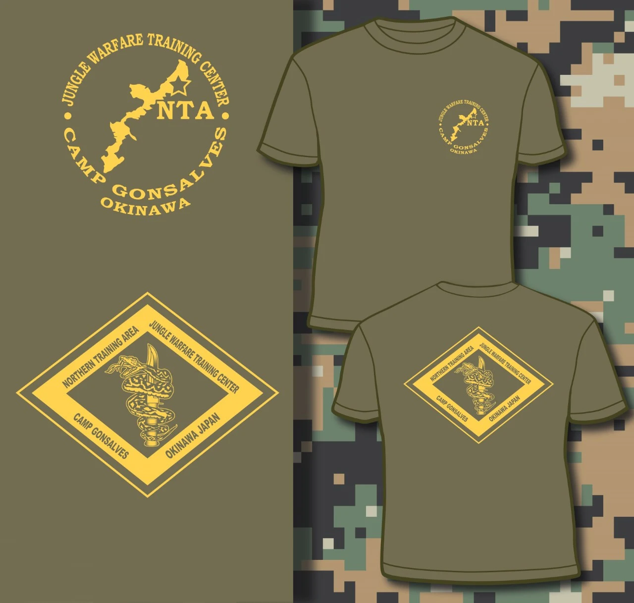 US Marine Corps NTA Okinawa Jungle Warfare School T-Shirt 100% Cotton O-Neck Short Sleeve Casual Mens T-shirt Streetwear image 2