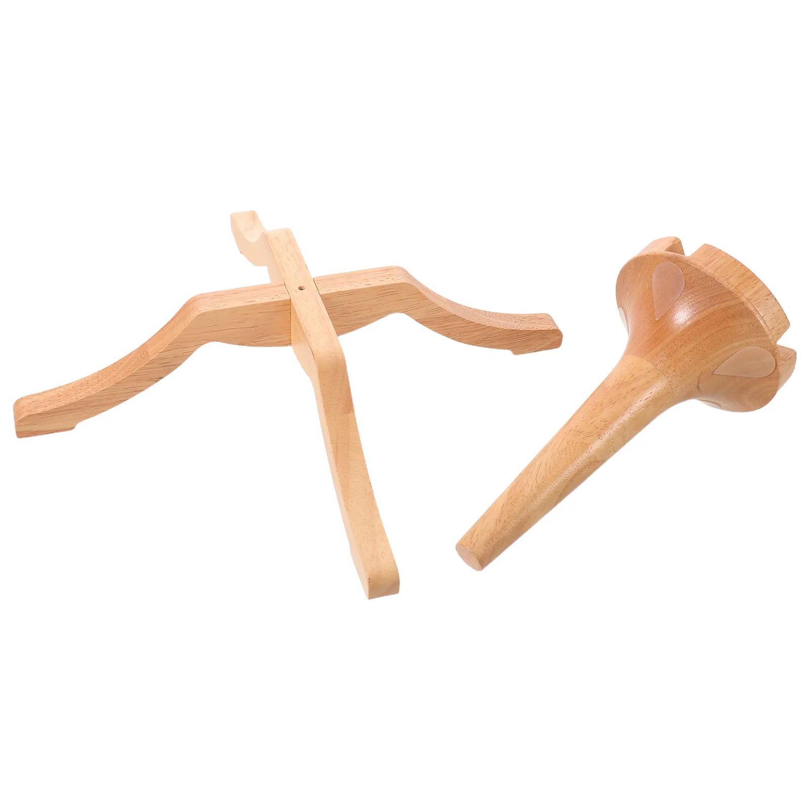 Wooden Trumpet Stand Detachable -Leg Nonslip Cornet Stand Music Room Practice Display Music Studio Instrument Holder image 5