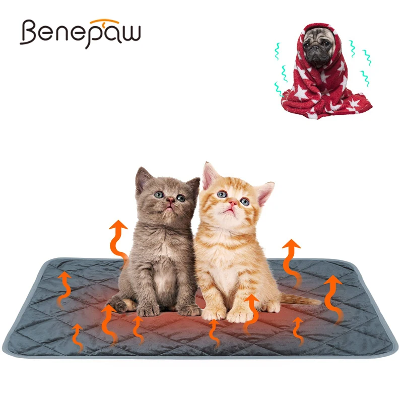 Benepaw Self-Heating Dog Mat Autumn Winter Non-slip Non-Electric Pet Warming Pad Durable Washable Waterproof Puppy Cat Bed