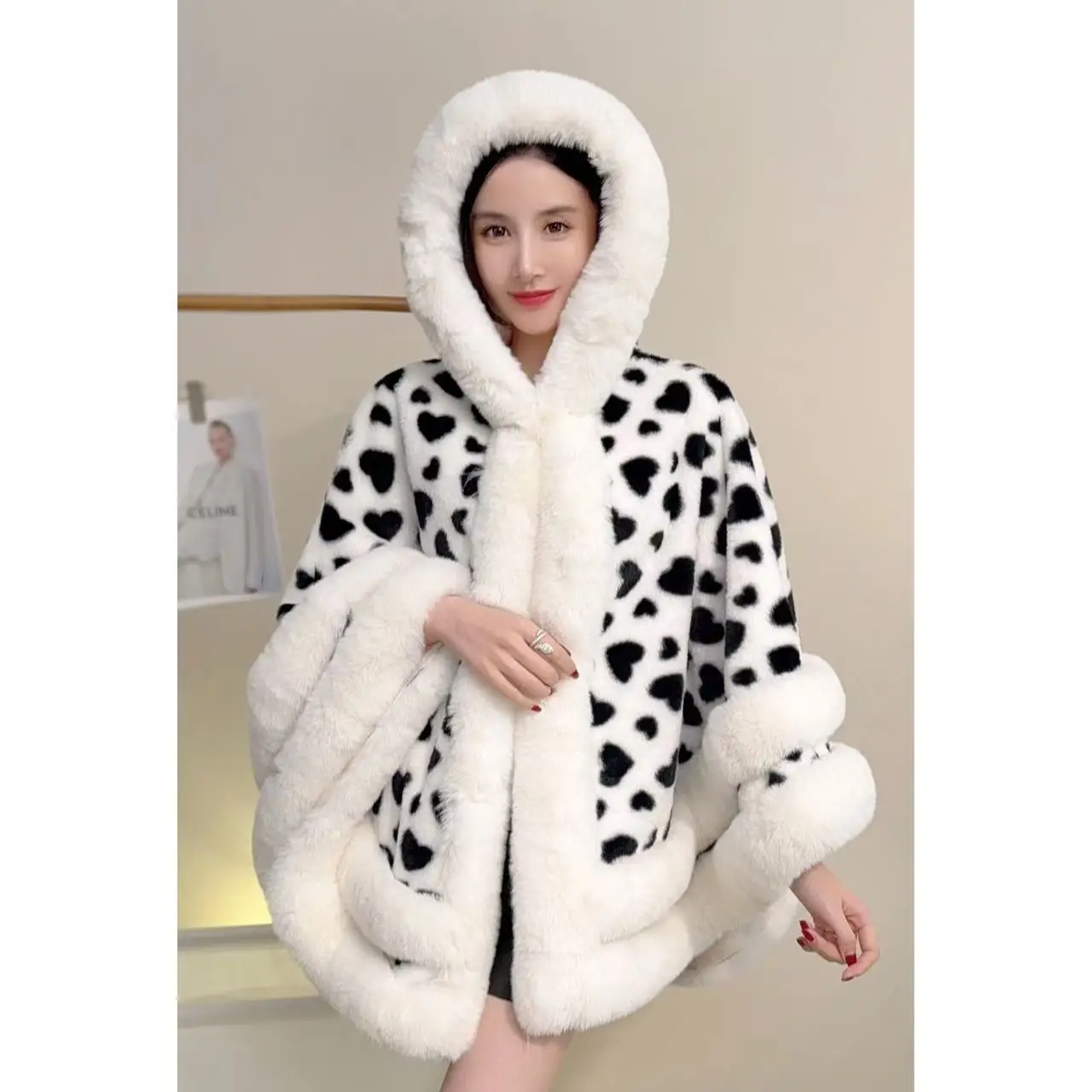 

Новая мода осень-зима Wowmen's большие размеры повседневные модные свободные утепленные кардиганы женская американская одежда пончо накидки топы