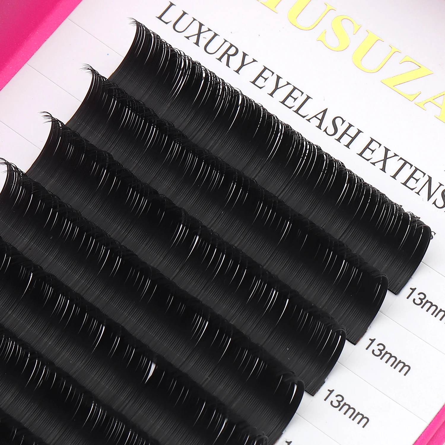 XIUSUZAKI Ellipse Flat Lashes Split Tips Matte Black Soft Natural Individual False Eyelashes Extensions Flat Lashes Suppliers