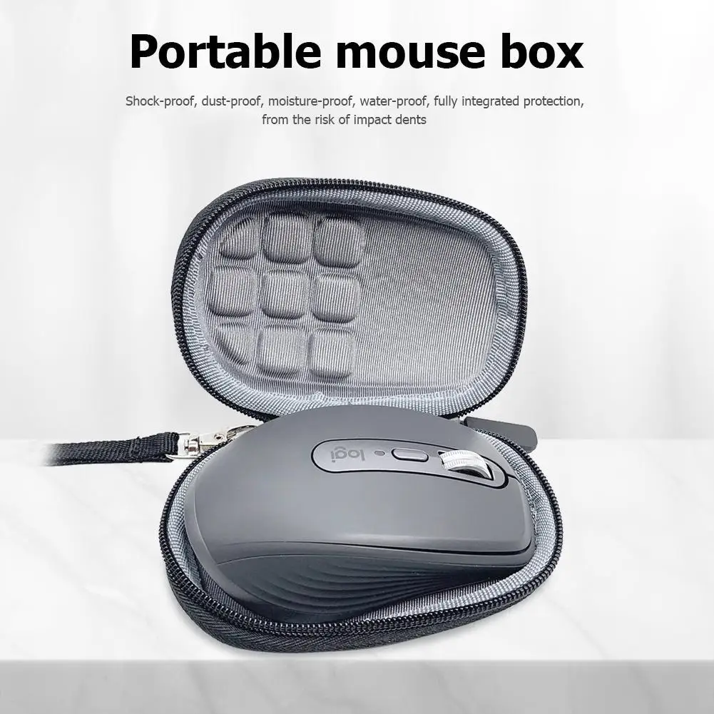 Wireless Mobile Mouse Travel Bag Portable Carrying Case EVA Waterproof Storage Bag for Logitech MX Anywhere 3