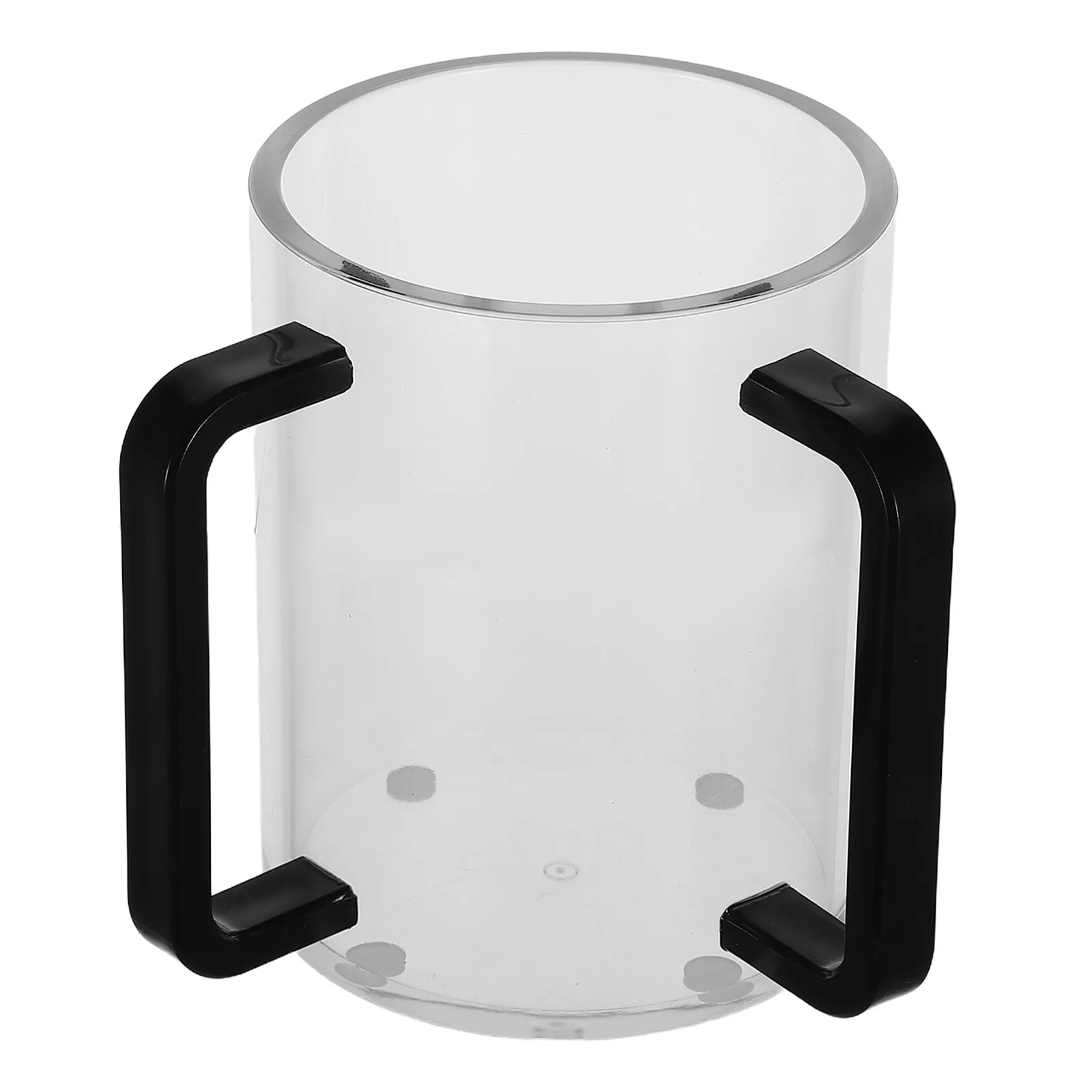 Yadayim Washing Cup Dual Black Handles 950Ml 5.3 Inch Unbreakable Jewish Ritual Hand Wash Cup Shabbat Passover Judaica