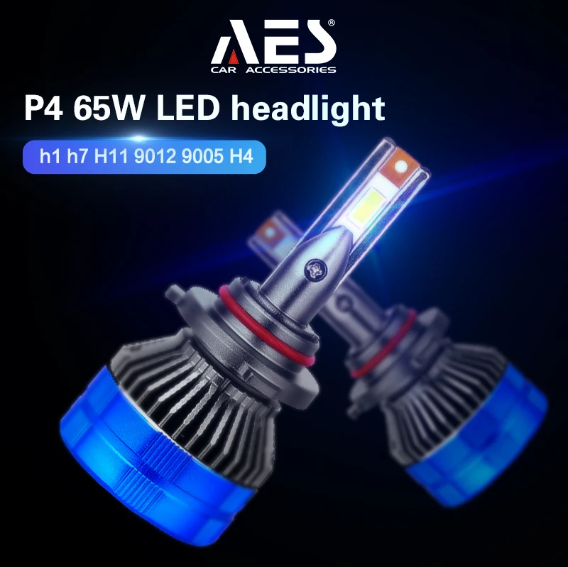 Aes 2023 High Power P4 65W Led Koplamp Bollen Canbus Auto H1 H4 H7 H11 9005 9006 HB3 HB4 mini Led Lamp Voor Koplamp Retrofit