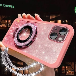 Glitter Crystal Bracelet Phone Holder Case For Samsung A56 A36 A26 A16 A06 A15 A25 A35 A55 A14 A24 A34 A54 A05S Bracket Cover