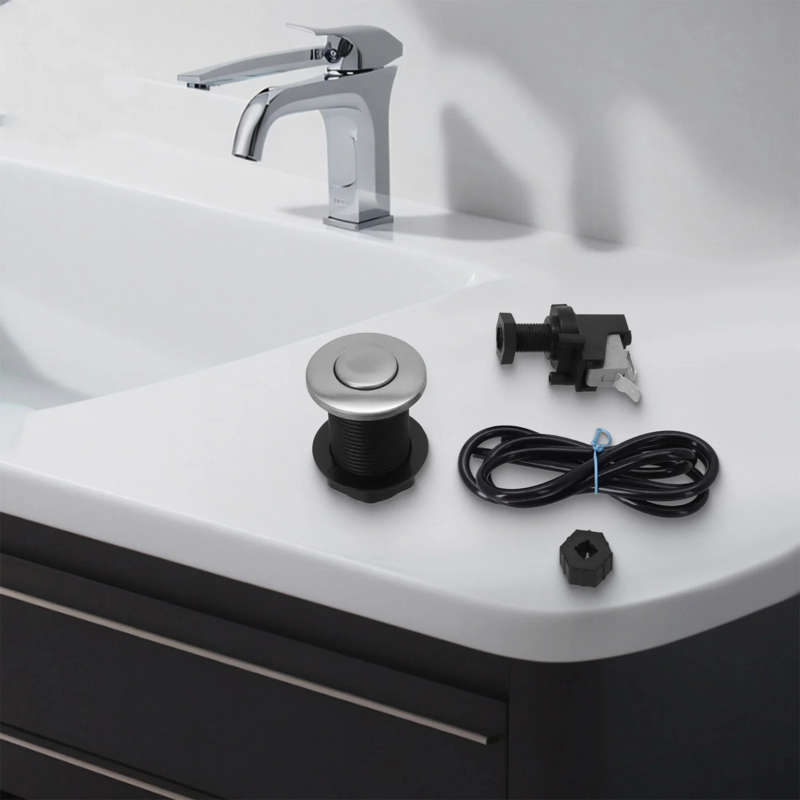 32 Mm Air Switch Kit Air Switch Button Kit For Hot Tubs Processor Switch For Replacing Your Old Garbage Disposal Air Switch